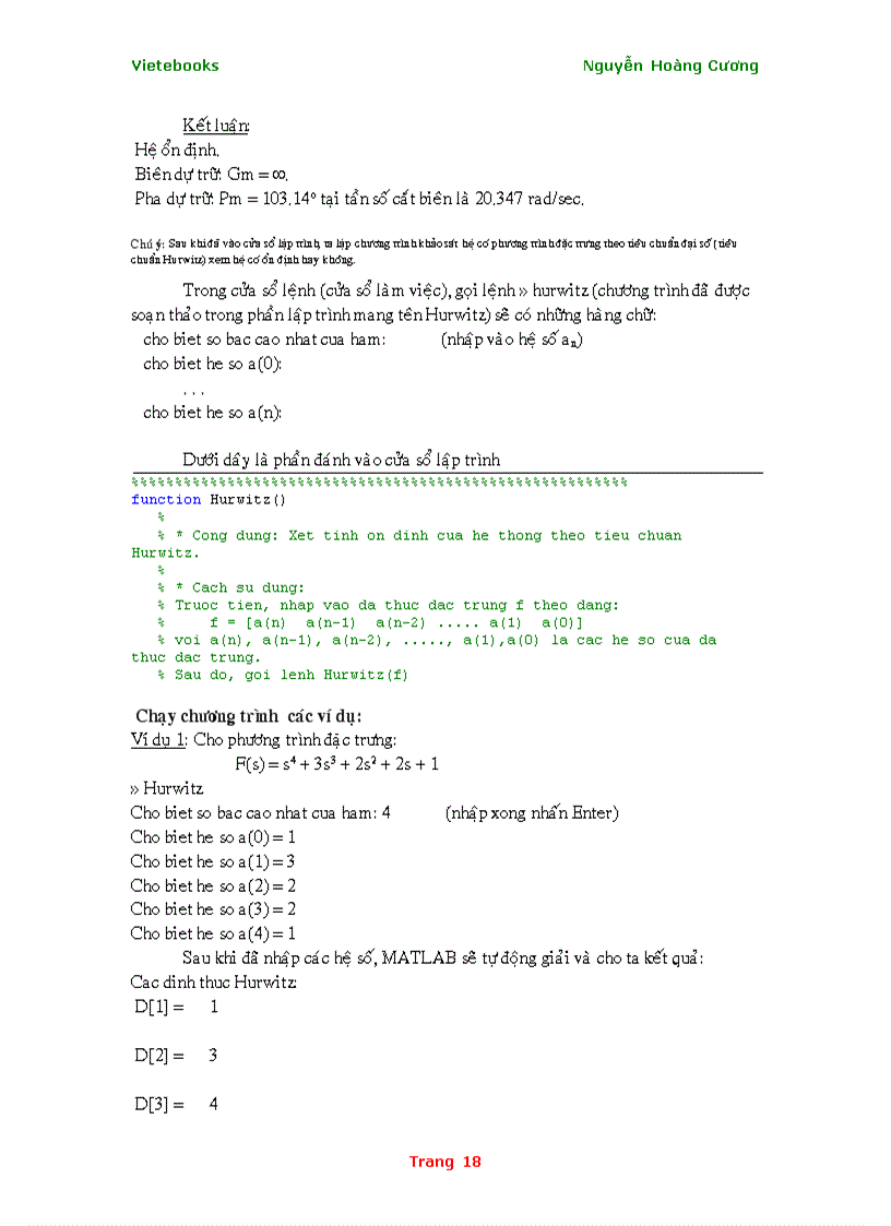 image for page Khảo sát sự ổn định của hệ thống