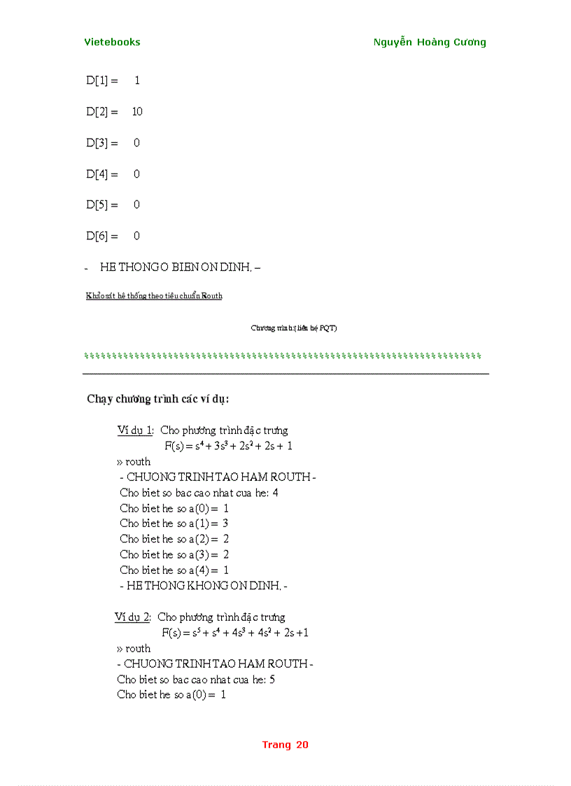 image for page Khảo sát sự ổn định của hệ thống