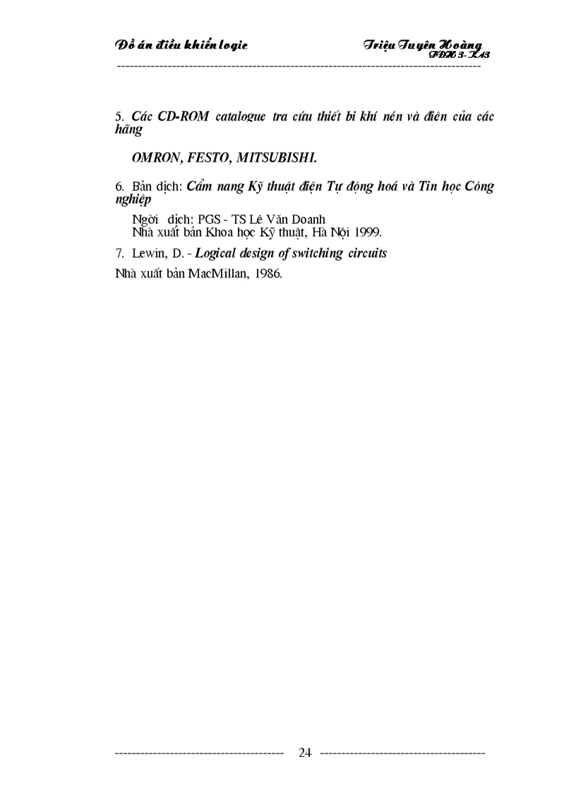 image for page Thiết kế môn học điều khiển logic