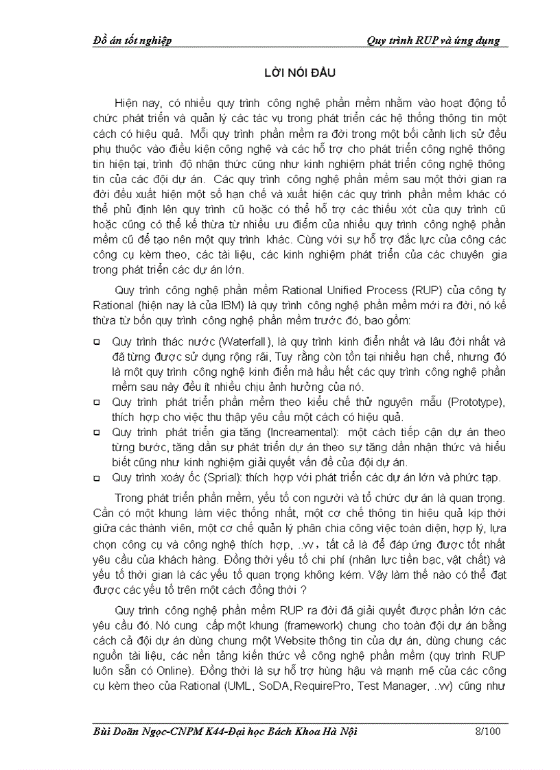 image for page Quy trình RUP và ứng dụng