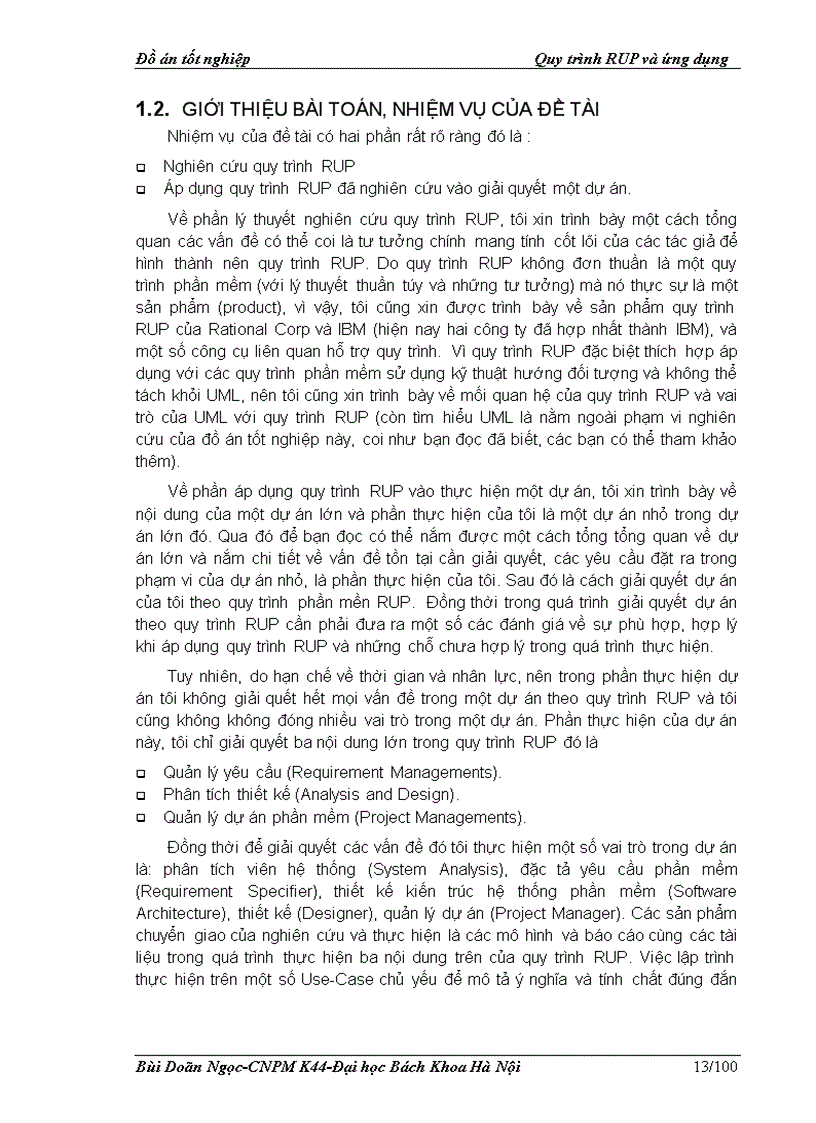 image for page Quy trình RUP và ứng dụng