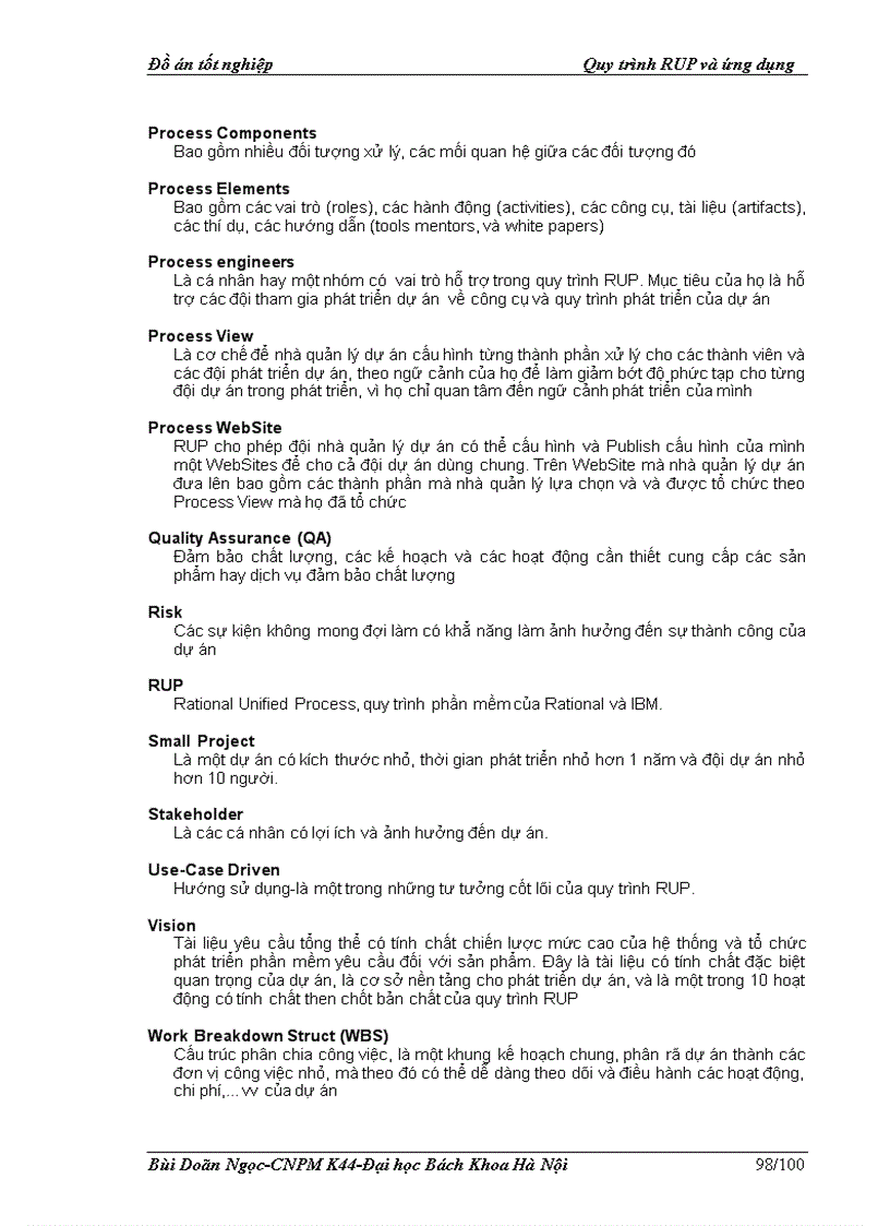 image for page Quy trình RUP và ứng dụng