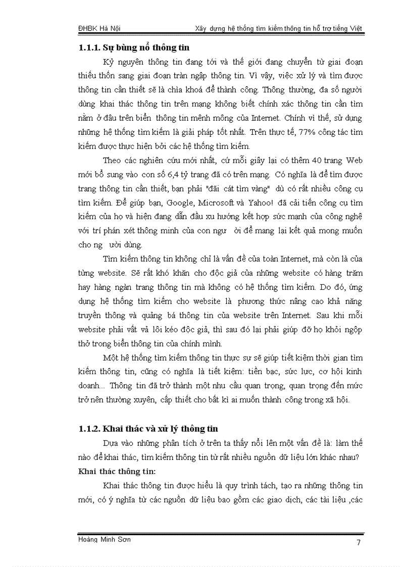 image for page Xây dựng hệ thống tìm kiếm thông tin hỗ trợ tiếng Việt