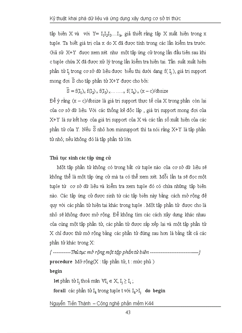 image for page Kỹ thuật khai phá dữ liệu và ứng dụng xây dựng cơ sở tri thức