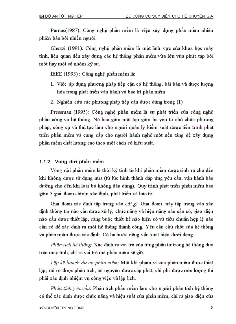 image for page Ứng dụng công nghệ phần mềm trong bài toán hệ chuyên gia Giải quyết các bài toán hệ chuyên gia dựa trên các quy trình công nghệ phần mềm