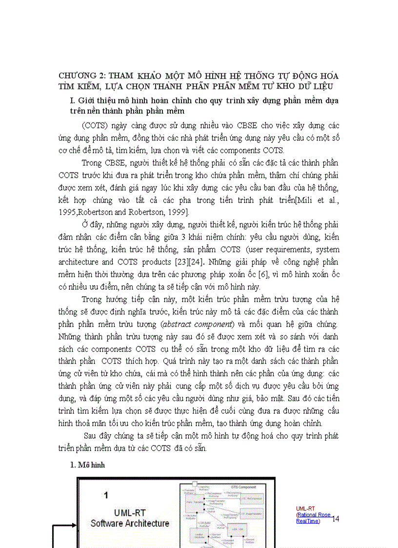 image for page Những giải pháp cải thiện quy trình tự động hoá tìm kiếm lựa chọn thành phần phần mềm từ kho dữ liệu trong công nghệ phát triển phần mềm hướng thành phần