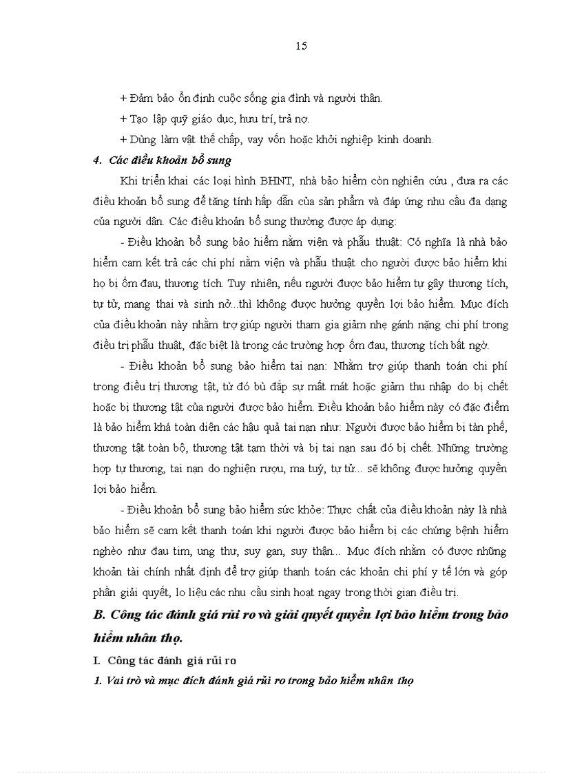 image for page Thực trạng công tác đánh giá rủi ro và giải quyết quyền lợi bảo hiểm tại Bảo Việt nhân thọ Yên Bái 1