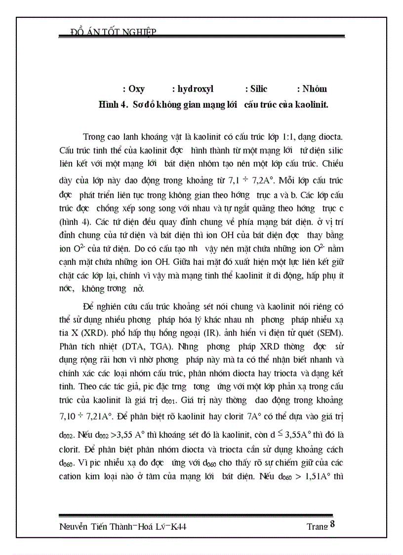 image for page Thành phần và cấu trúc của khoáng sét tự nhiên