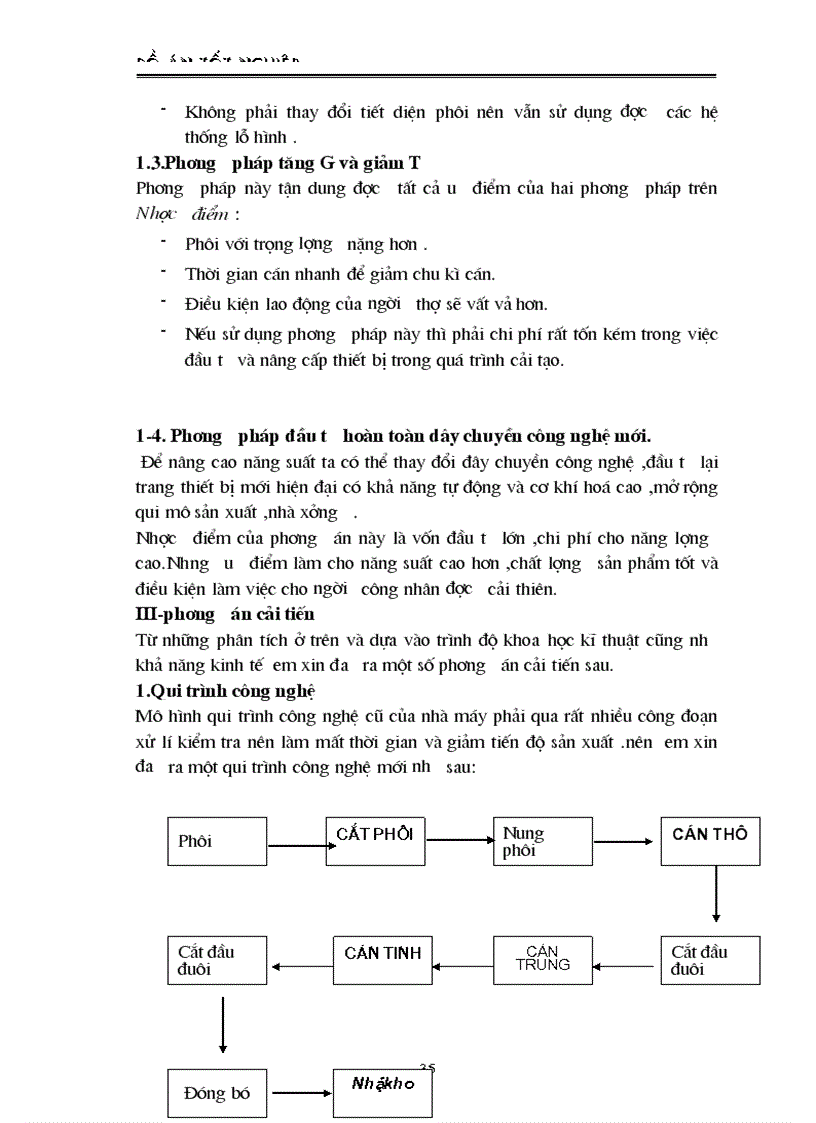 image for page Đánh giá qui trình công nghệ và thiết bị của nhà máy trong tình hình hiện nay