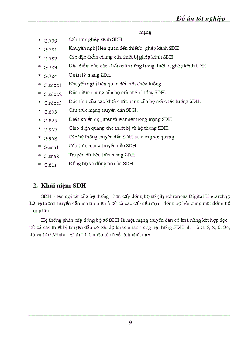 image for page Kỹ thuật truyền dẫn đồng bộ SDH ứng dụng kỹ thuật truyền dẫn SDH vào mạng cáp quang Hà Nội