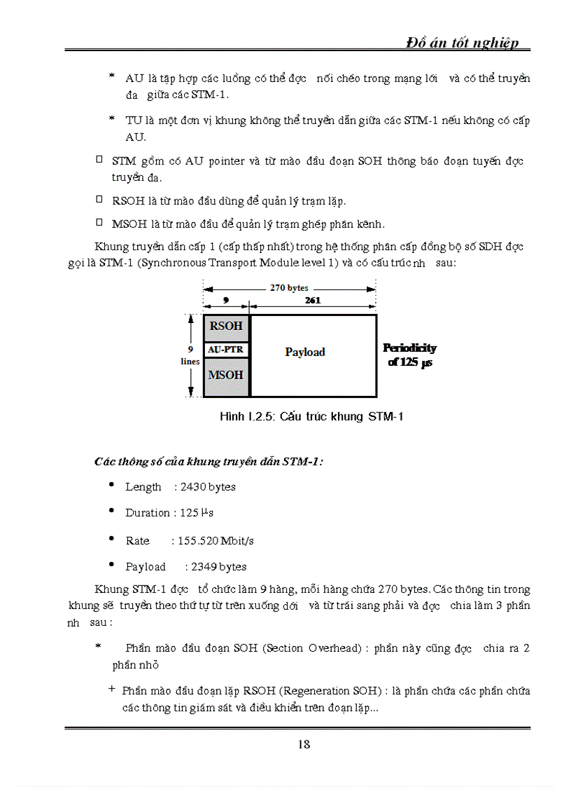 image for page Kỹ thuật truyền dẫn đồng bộ SDH ứng dụng kỹ thuật truyền dẫn SDH vào mạng cáp quang Hà Nội