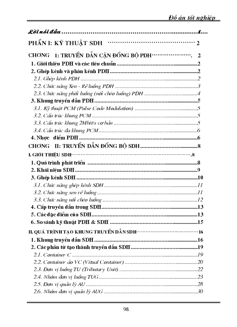 image for page Kỹ thuật truyền dẫn đồng bộ SDH ứng dụng kỹ thuật truyền dẫn SDH vào mạng cáp quang Hà Nội