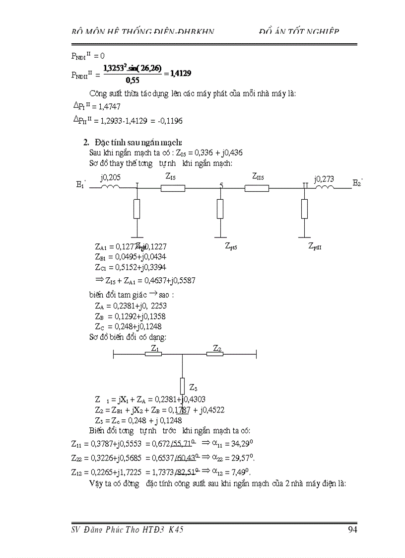 image for page Cân bằng sơ bộ công suất Tính bù cưỡng bức công suất phản kháng