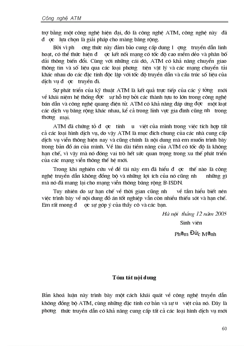 image for page Nghiên cứu tìm hiểu cấu trúc hệ thống mạng đường trục ứng dụng công nghệ ATM