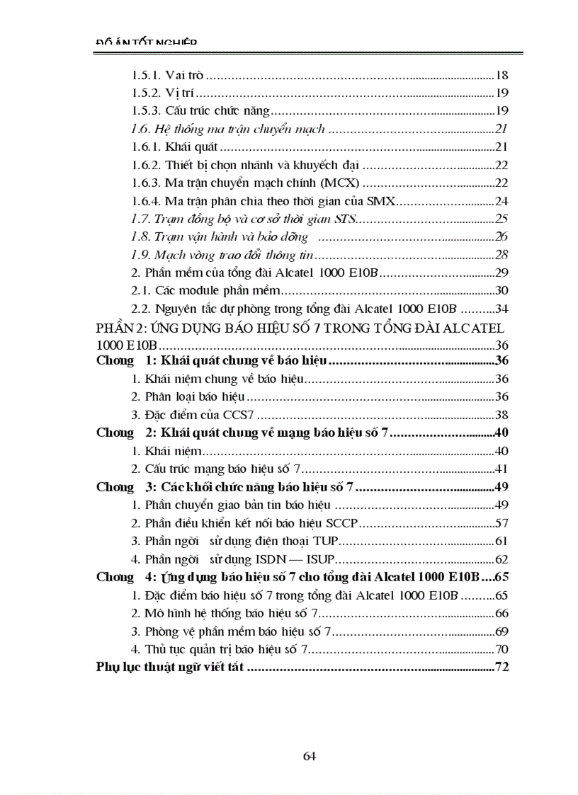 image for page Ứng dụng báo hiệu số 7 trong tổng đài Alcatel 1000 e10B 1