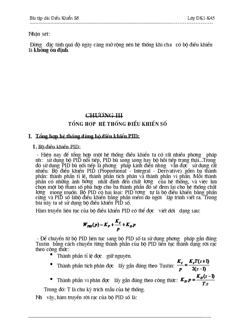 image for page Phân tích hệ thống điều khiển số