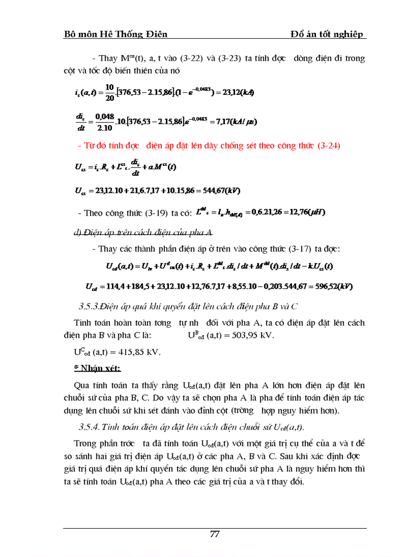 image for page Thiết kế và tính toán chống sét đánh trực tiếp cho trạm biến áp 220 110 kv và Tính chỉ tiêu chống sét cho đường dây 220kV