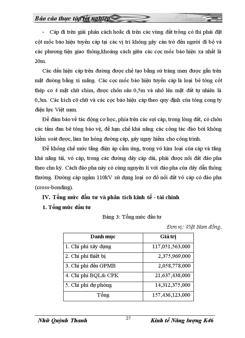 image for page Phân tích dự án đầu tư Hạ ngầm tuyến đường dây 110kV di chuyển đường cáp 22kV TBA 110kV Thanh Xuân