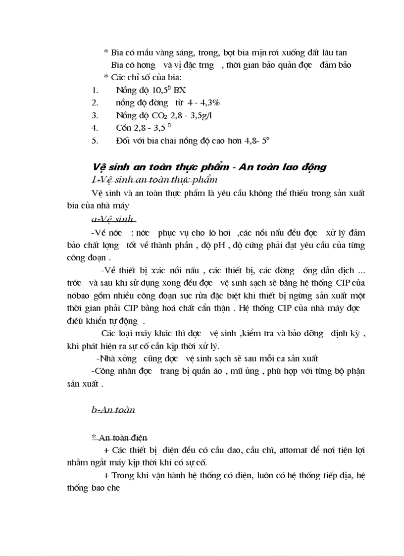 image for page Quy trình công nghệ sản xuất bia tại nhà máy Liên hiệp thực phẩm Hà Đông