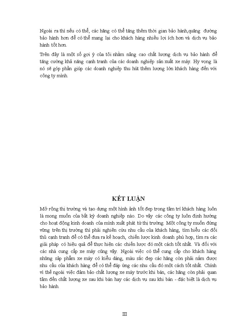 image for page Một số gợi ý nâng cao chất lượng dịch vụ bảo hành nhằm tăng cường khả năng cạnh tranh cho các doanh nghiệp sản xuất xe máy
