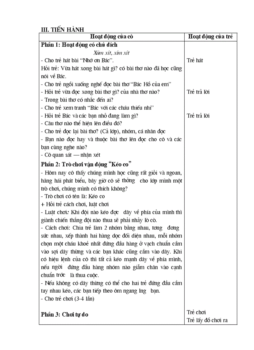 image for page Lập kế hoạch điều khiển hoạt động trong ngày ở trường mầm non Chủ điểm Quê hương Đất nước Bác Hồ