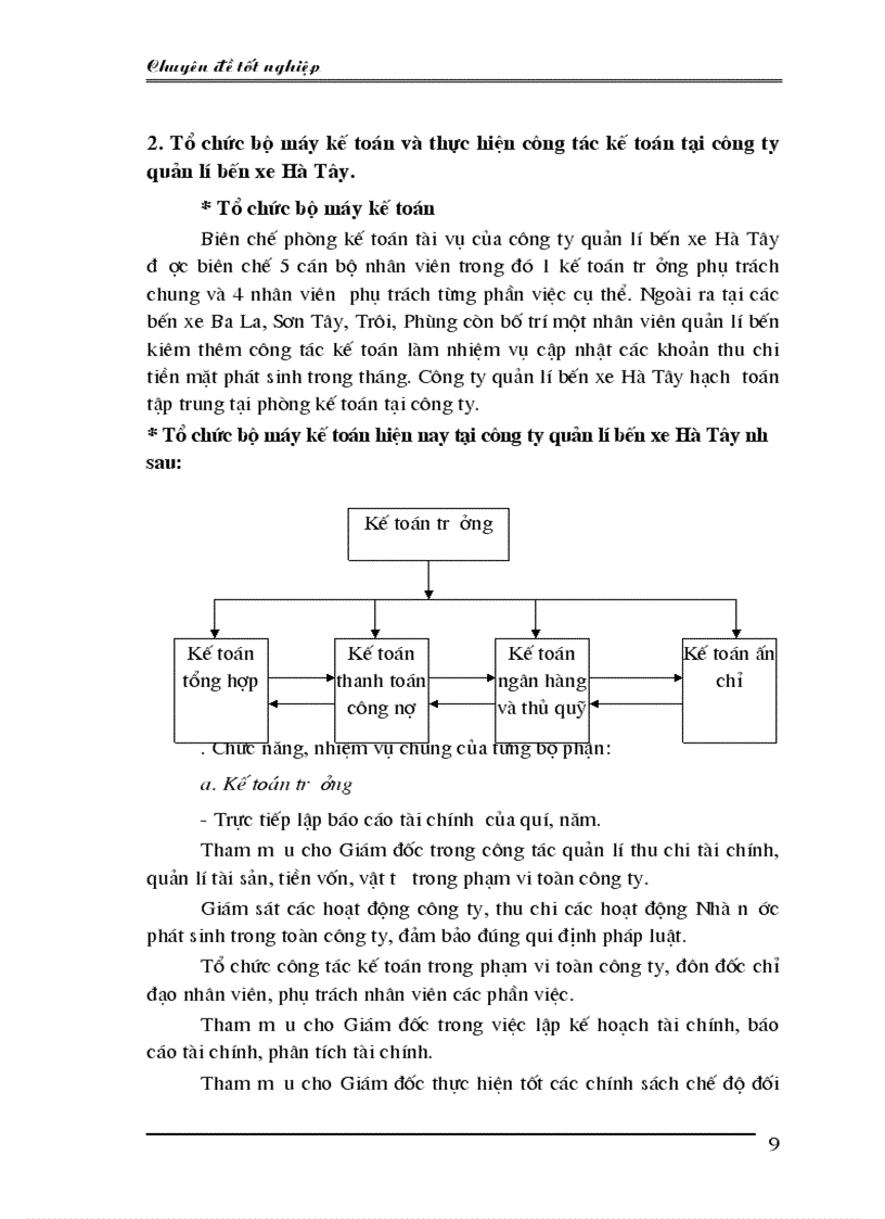 image for page Thực trạng công tác kế toán vốn bằng tiền và các khoản phảI thanh toán tai công ty quản lý bến xe Hà Tây 1