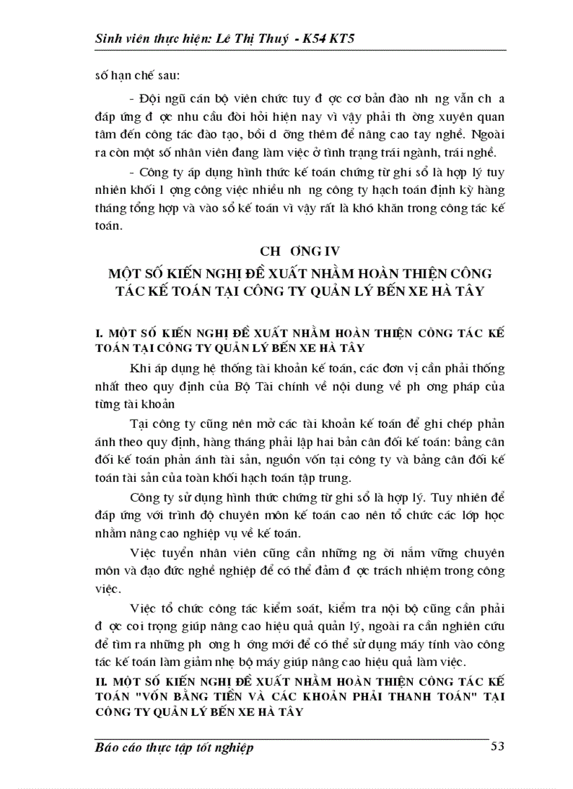 image for page Thực trạng công tác kế toán vốn bằng tiền và các khoản phảI thanh toán tai công ty quản lý bến xe Hà Tây 1