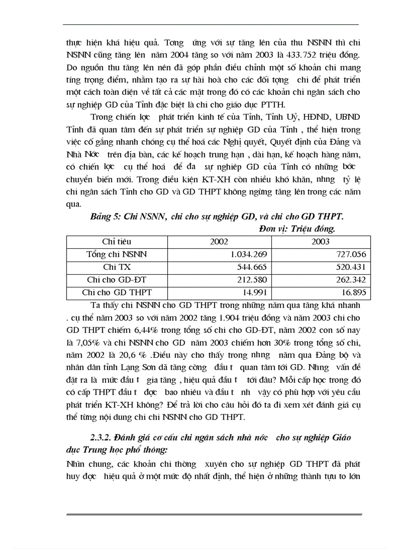 image for page Một số giải pháp nhằm tăng cường công tác quản lý chi ngân sách Nhà nước cho giáo dục trung học phổ thông ở tỉnh Lạng Sơn 1