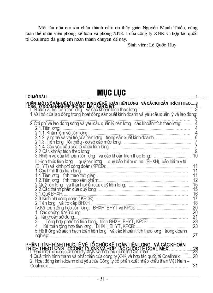 image for page Thực trạng về kế toán tiền lương và các khoản trích theo lương tại công ty XNK và hợp tác quốc tế Coalimex 1