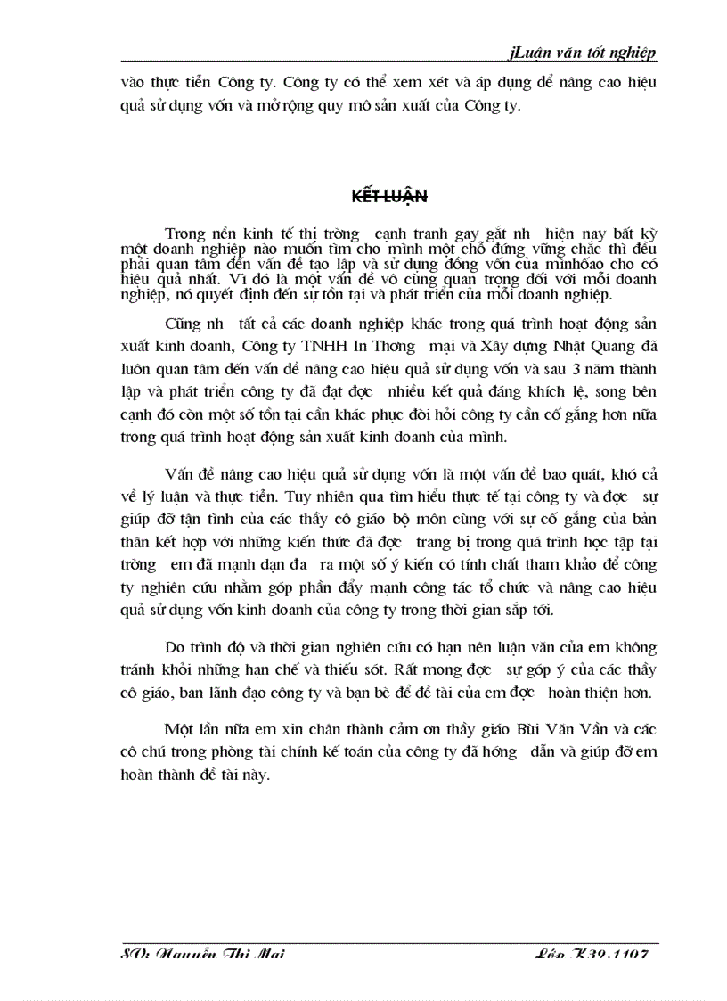 image for page Một số biện pháp nhằm nâng cao hiệu quả sử dụng vốn sản xuất kinh doanh ở Công ty TNHH In Thương mại và Xây dựng Nhật Quang