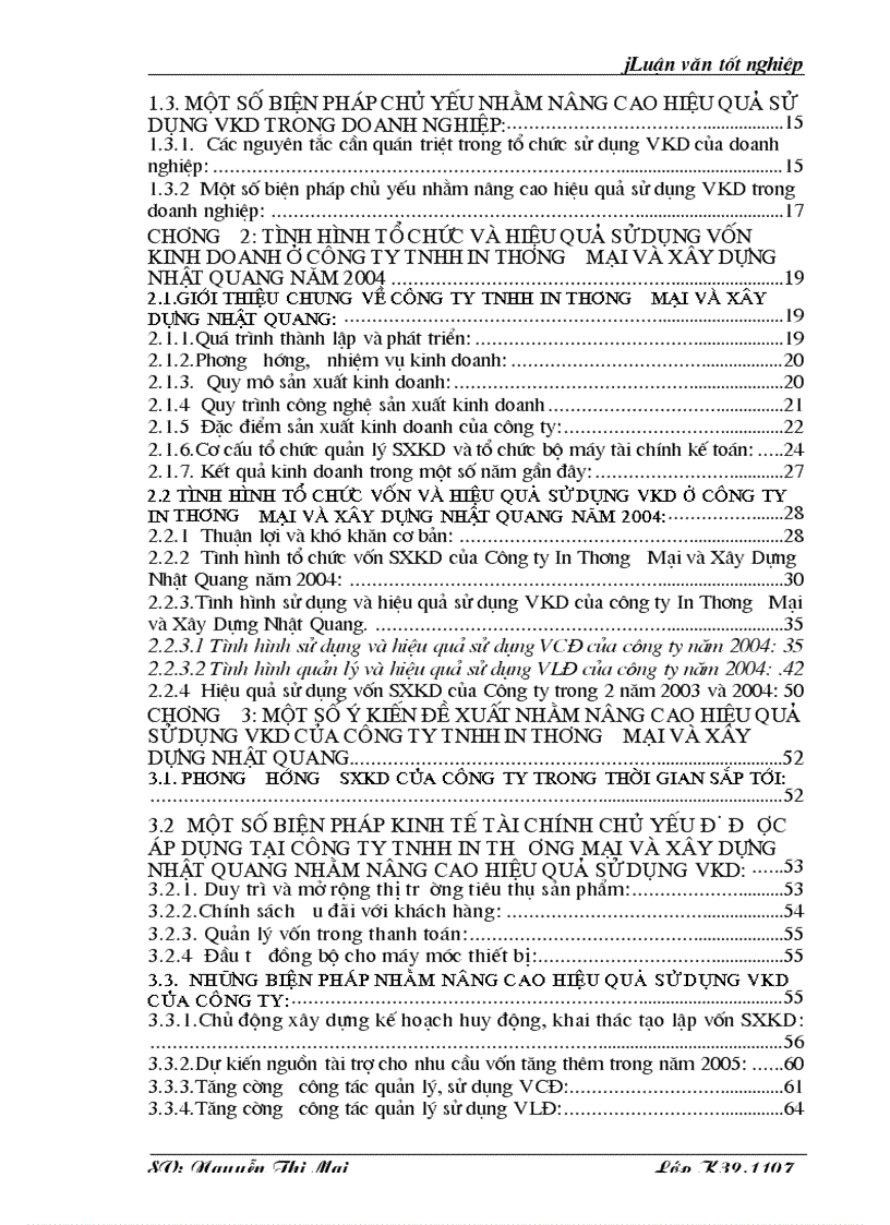 image for page Một số biện pháp nhằm nâng cao hiệu quả sử dụng vốn sản xuất kinh doanh ở Công ty TNHH In Thương mại và Xây dựng Nhật Quang