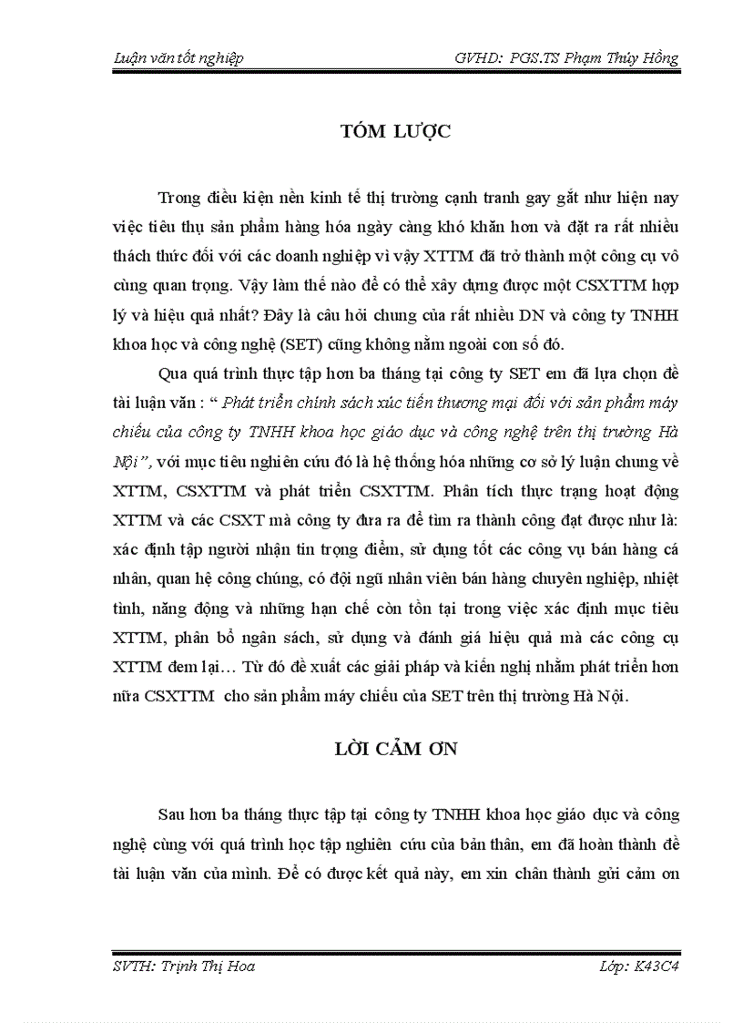 image for page Phát triển chính sách xúc tiến thương mại đối với sản phẩm máy chiếu của công ty TNHH khoa học giáo dục và công nghệ trên thị trường Hà Nội