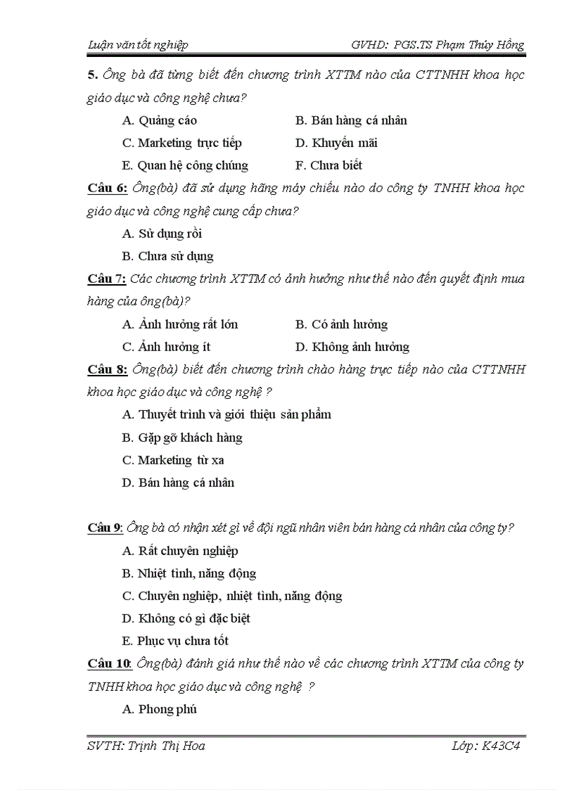 image for page Phát triển chính sách xúc tiến thương mại đối với sản phẩm máy chiếu của công ty TNHH khoa học giáo dục và công nghệ trên thị trường Hà Nội