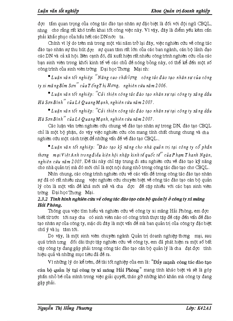 image for page Đẩy mạnh công tác đào tạo cán bộ quản lý tại công ty xi măng HảI PHòNG