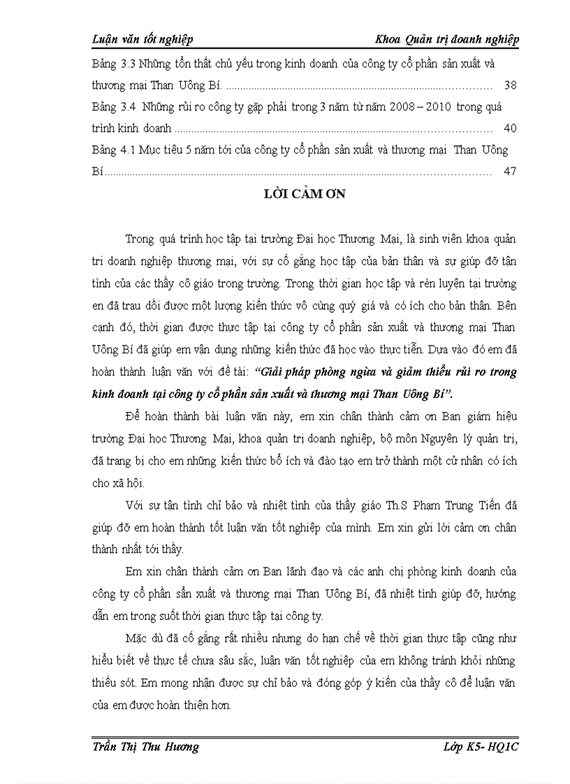 image for page Giải pháp phòng ngừa và giảm thiểu rủi ro kinh doanh tại công ty cổ phần sản xuất và thương mại than Uông Bí 1