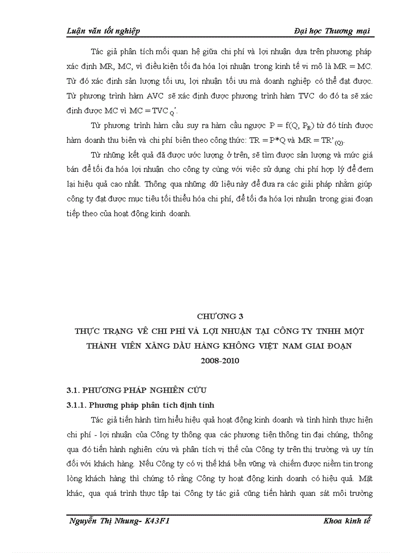image for page Kiểm định mối quan hệ chi phí và lợi nhuận tại công ty TNHH Một thành viên Xăng dầu Hàng không Việt Nam
