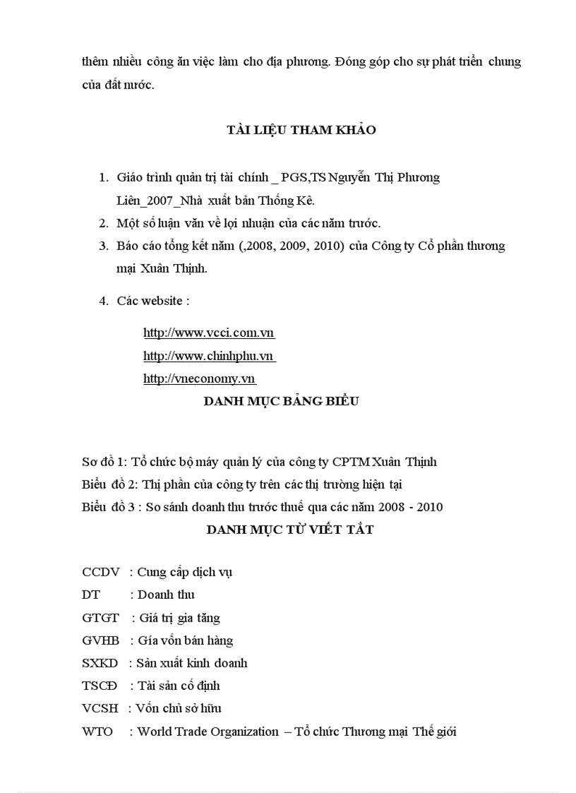 image for page Lợi nhuận và các giải pháp nâng cao lợi nhuận tại Công ty Cổ phần thương mại Xuân Thịnh 1