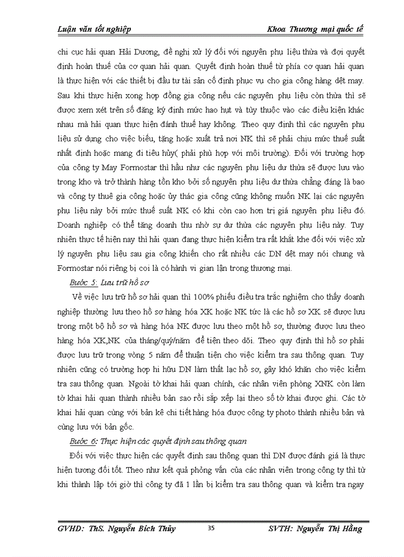 image for page Hoàn thiện quy trình thủ tục hải quan đối với hàng dệt may gia công cho thị trường Mỹ của công ty May Formostar Việt Nam 1