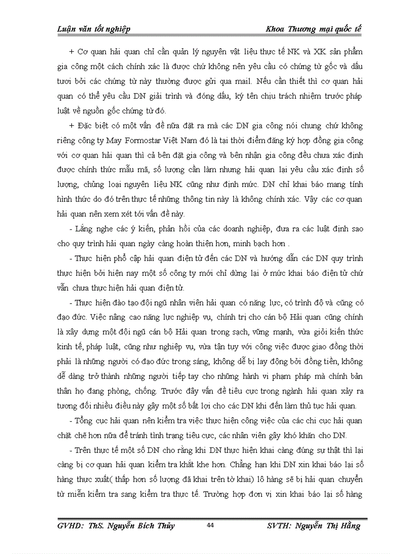 image for page Hoàn thiện quy trình thủ tục hải quan đối với hàng dệt may gia công cho thị trường Mỹ của công ty May Formostar Việt Nam 1