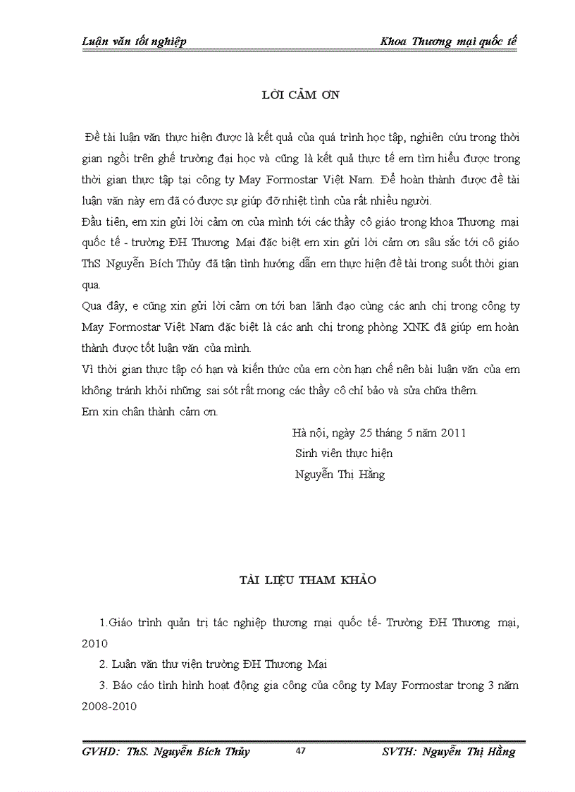 image for page Hoàn thiện quy trình thủ tục hải quan đối với hàng dệt may gia công cho thị trường Mỹ của công ty May Formostar Việt Nam 1