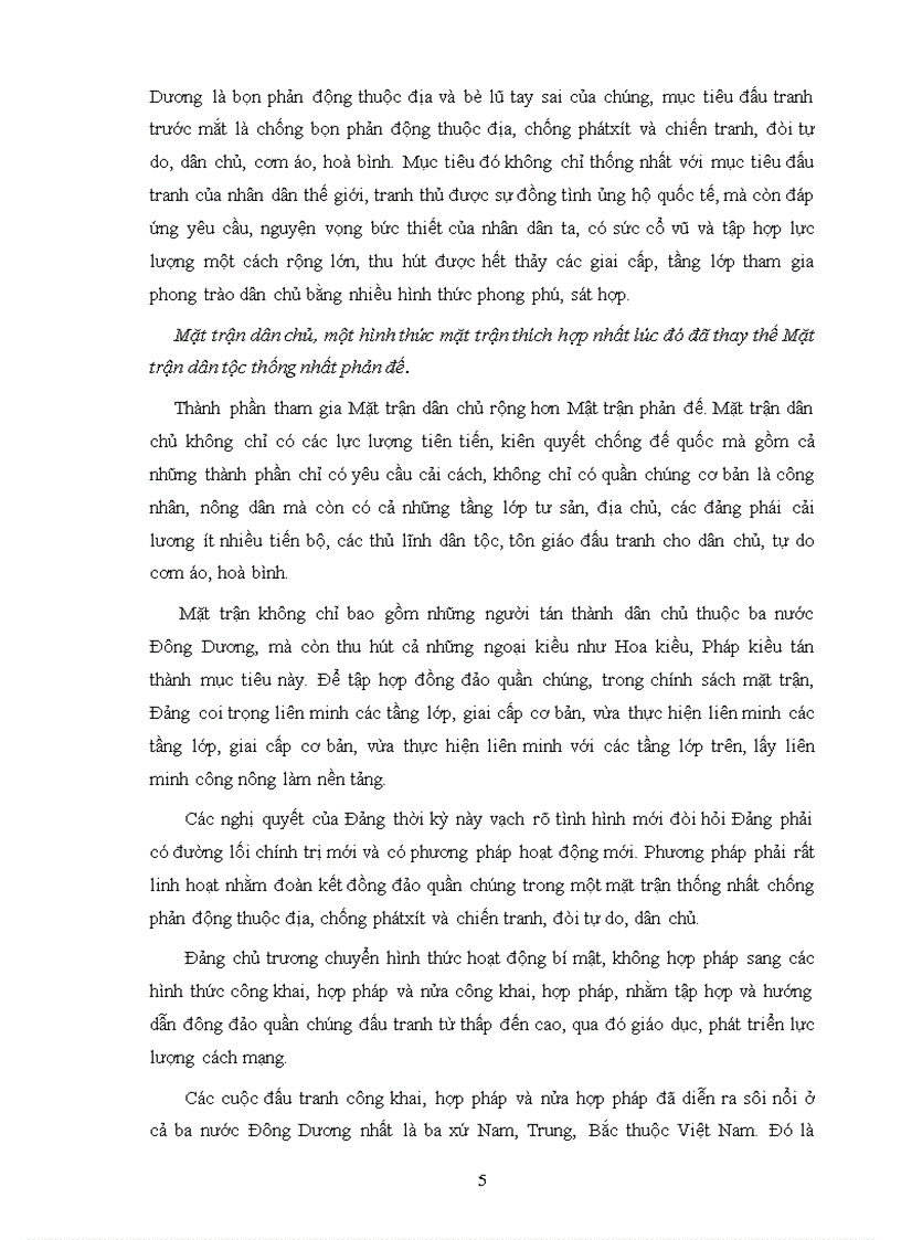 image for page Tiến trình nhận thức và phát triển đường lối Cách Mạng Việt Nam của Đảng thời kỳ 1930 1945