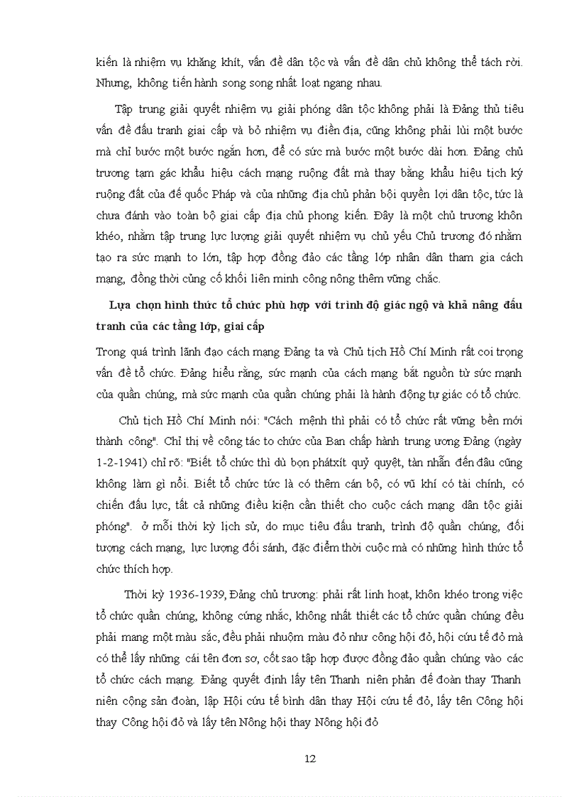 image for page Tiến trình nhận thức và phát triển đường lối Cách Mạng Việt Nam của Đảng thời kỳ 1930 1945