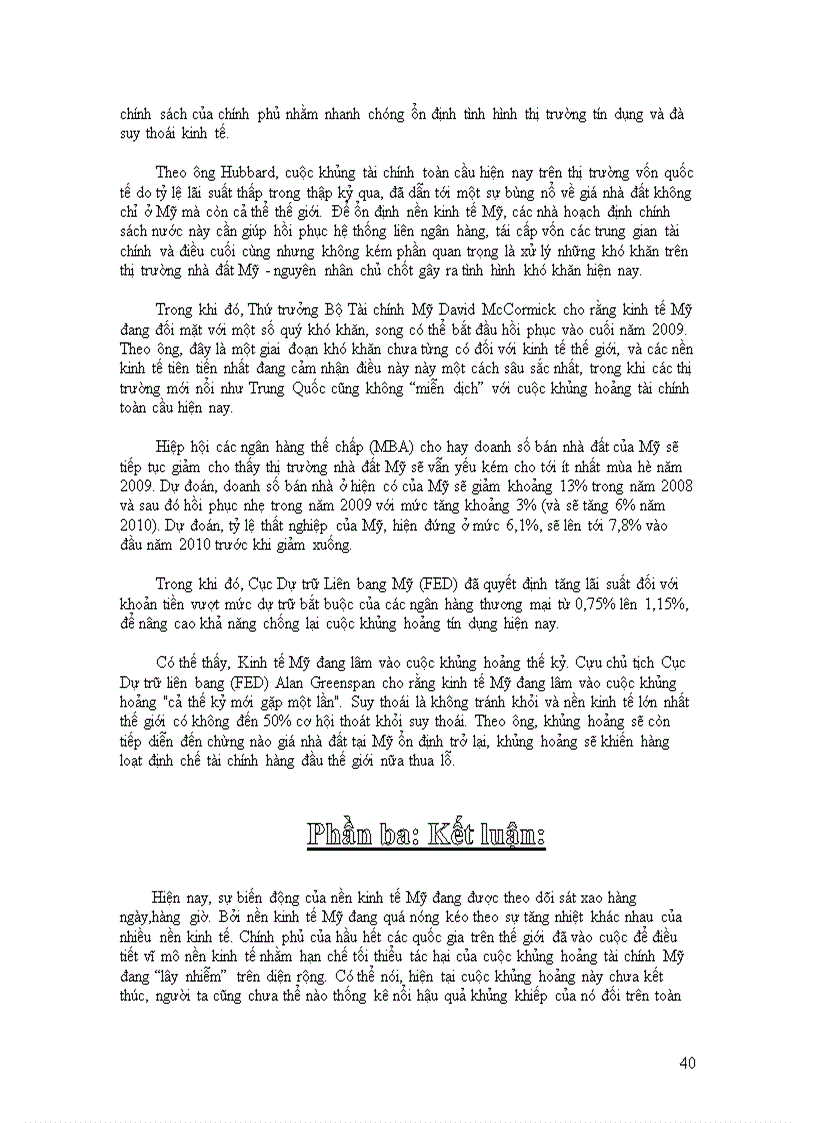 image for page Phân tích nguyên nhân cuộc khủng hoảng tài chính ngân hàng Mỹ năm 2008 Các biện pháp ứng phó đưa ra Tác động đến nền kinh tế thế giới và nền kinh tế Việt Nam như thế nào 1