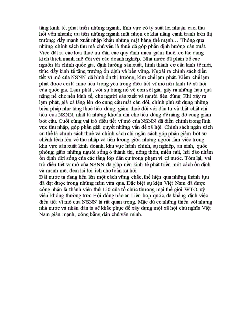 image for page Vai trò điều tiết vĩ mô của ngân sách nhà nước về mặt kinh tế thông qua chính sách thu chi hiện hành 1
