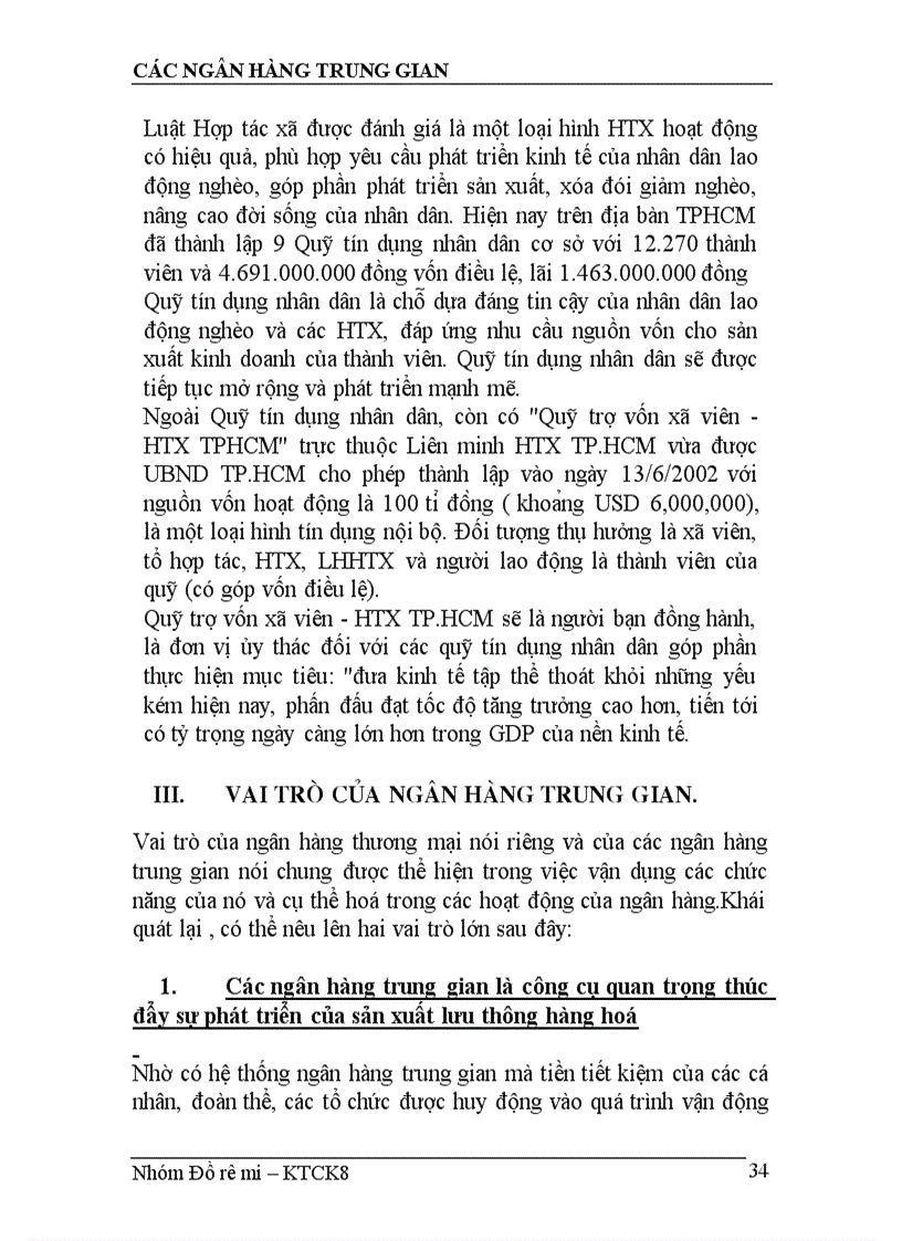 image for page Các loại hình ngân hàng trung gian