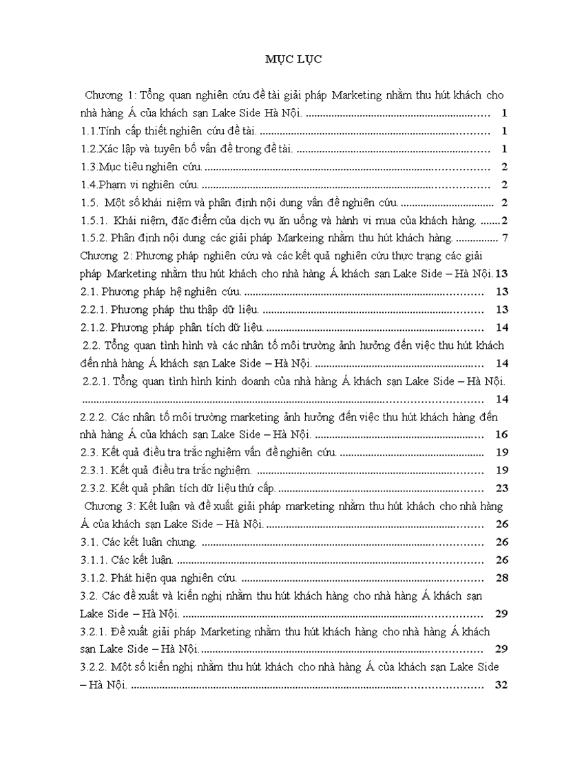 image for page Giải pháp Marketing nhằm thu hút khách hàng cho nhà hàng Á của khách sạn Lake Side Hà Nội 1