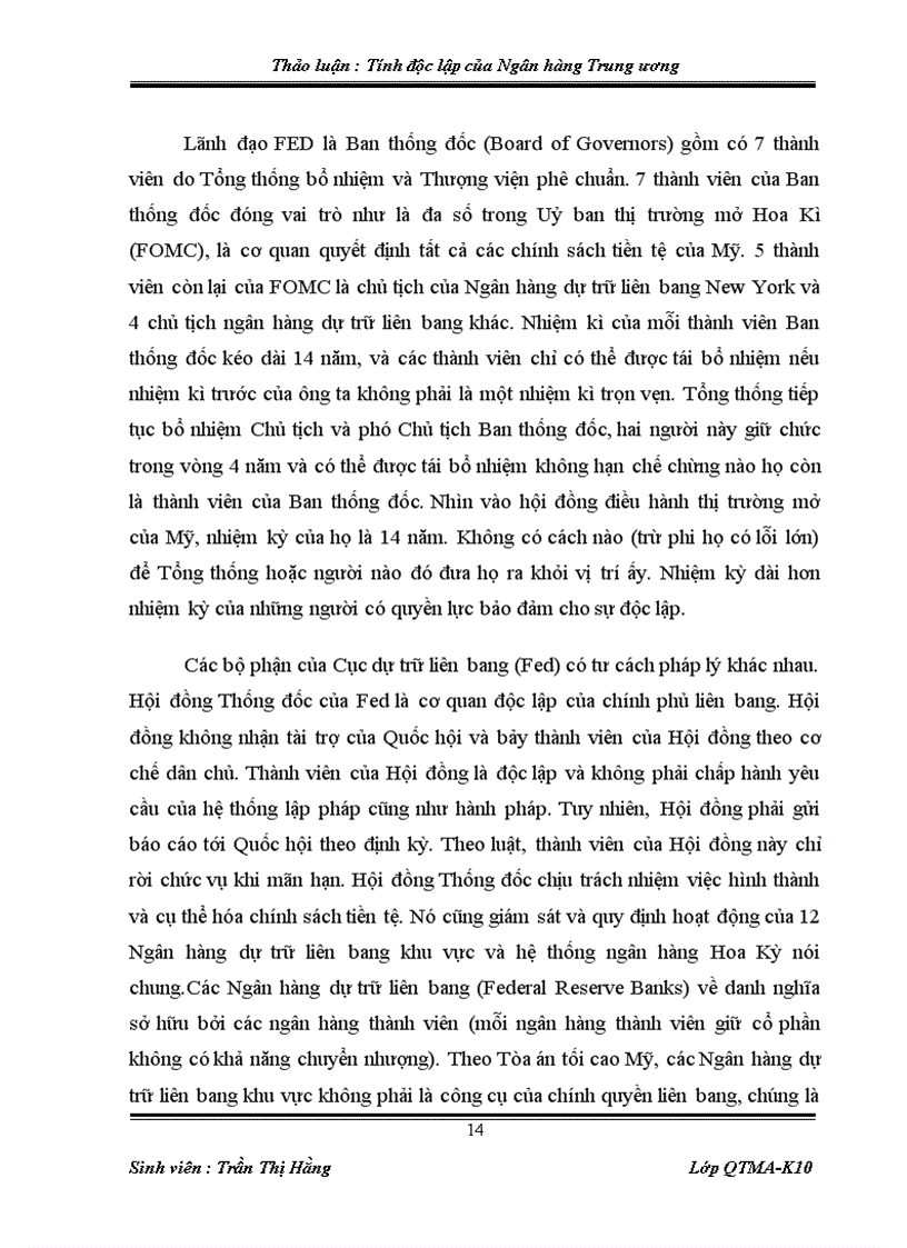 image for page Vấn đề tính độc lập của ngân hàng Trung ương