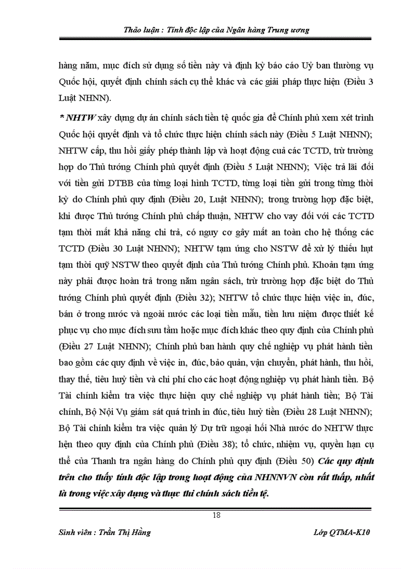 image for page Vấn đề tính độc lập của ngân hàng Trung ương