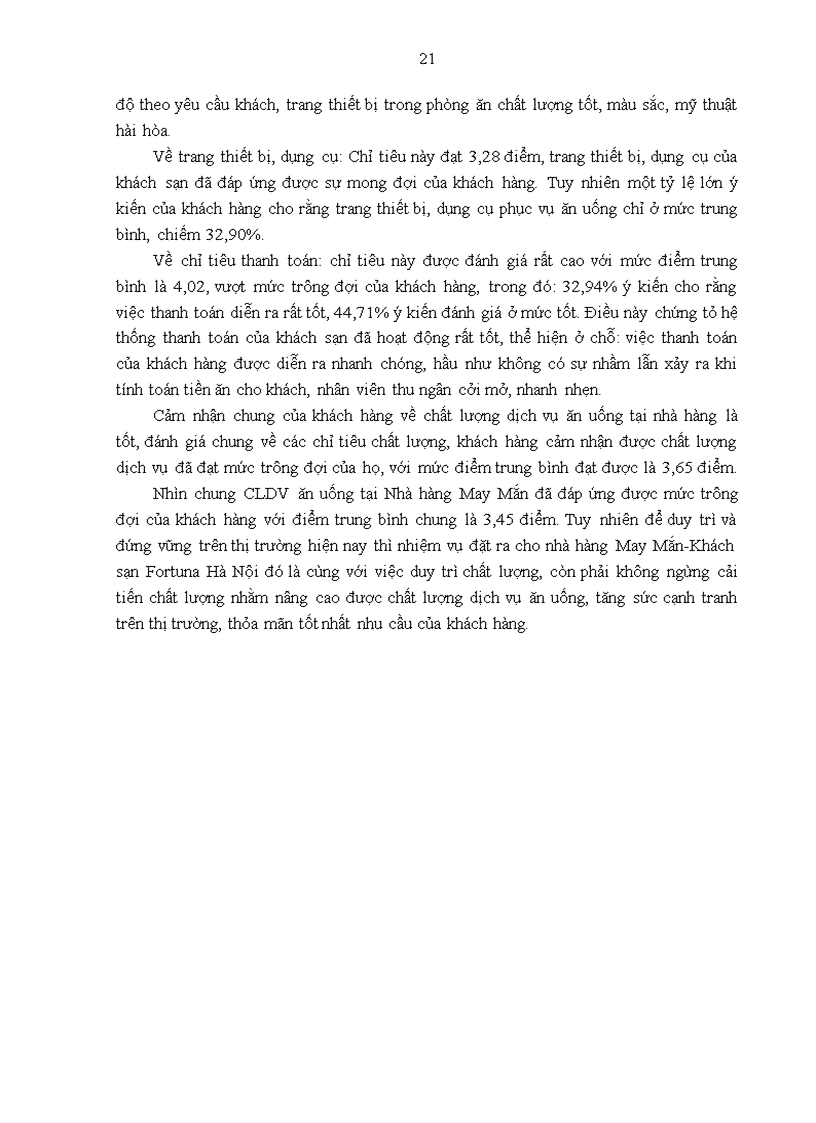image for page Giải pháp nâng cao chất lượng dịch vụ ăn uống tại nhà hàng May Mắn Khách sạn Fortuna Hà N