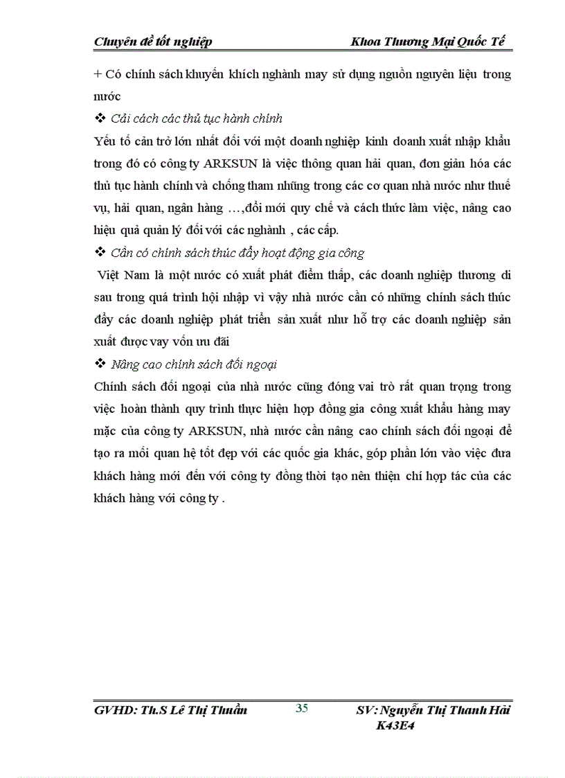 image for page Hoàn thiên quy trình thực hiên hợp đồng gia công xuất khẩu hàng dệt may sang thị trường Nhật Bản tại công ty cổ phần ARKSUN